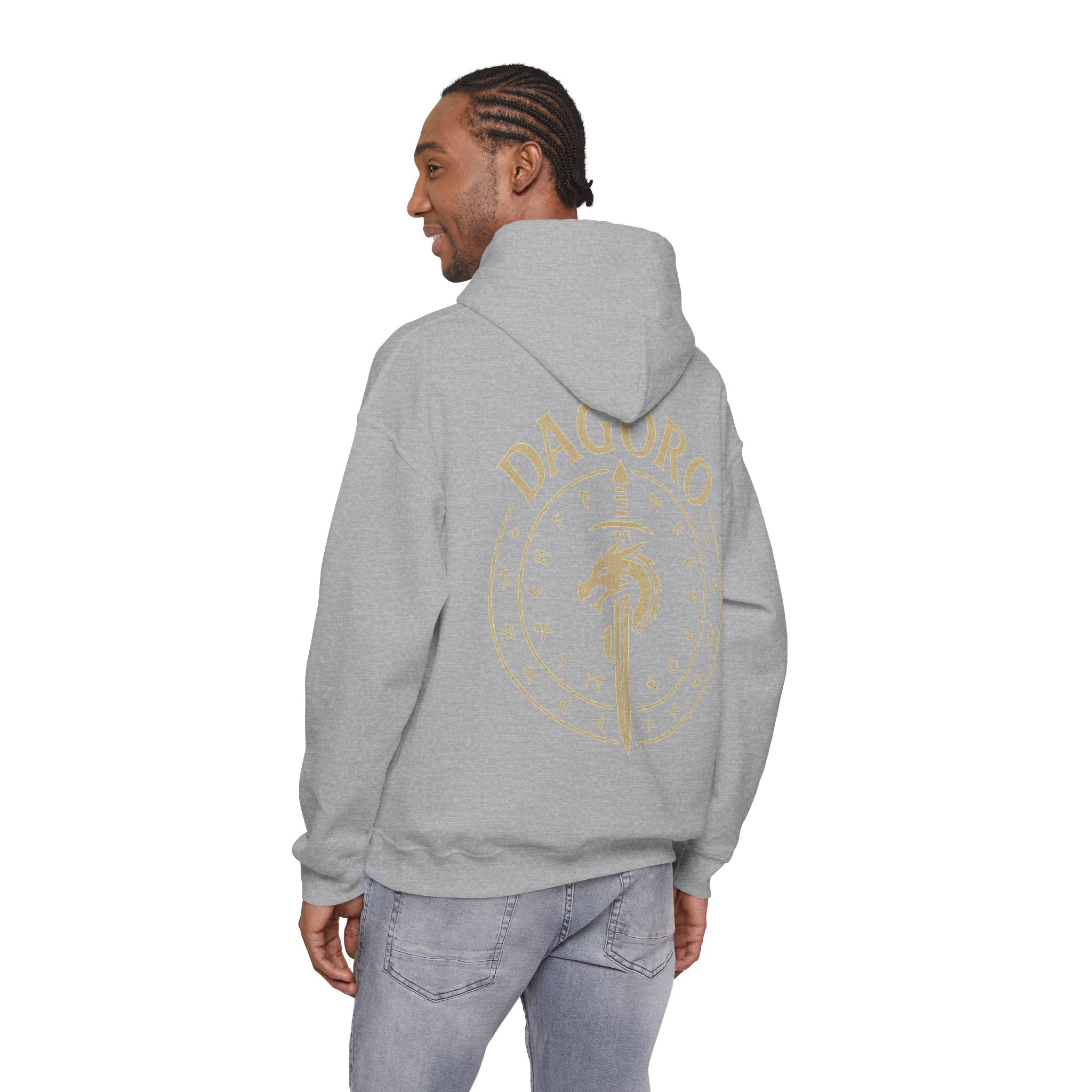 Dagoro Dragon Rune Mystic Hoodie — Nordic Runic Fantasy Hoodie