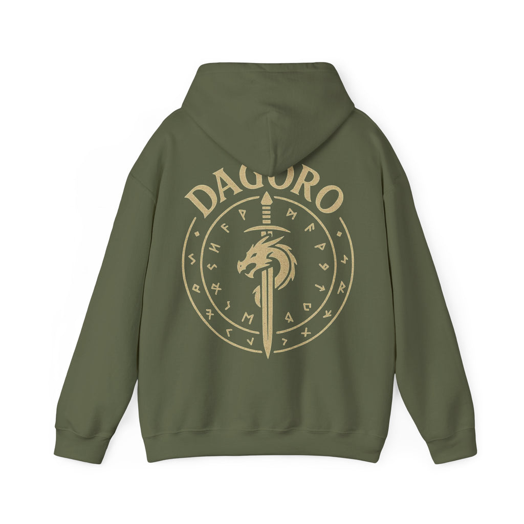 Dagoro Dragon Rune Mystic Hoodie — Nordic Runic Fantasy Hoodie
