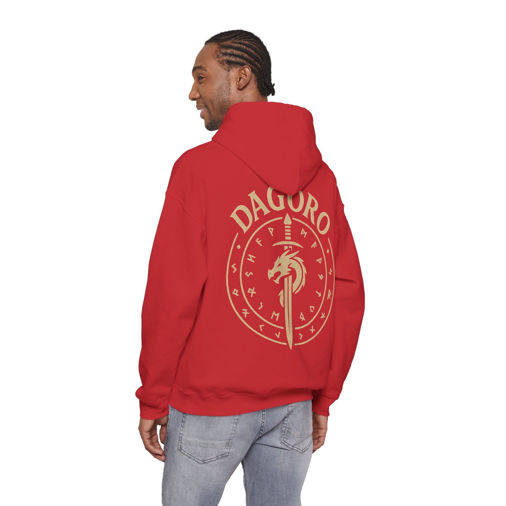 Dagoro Dragon Rune Mystic Hoodie — Nordic Runic Fantasy Hoodie