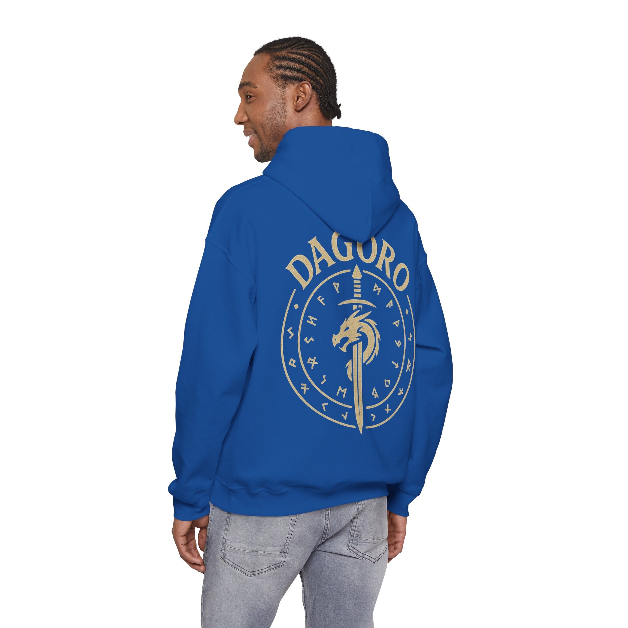 Dagoro Dragon Rune Mystic Hoodie — Nordic Runic Fantasy Hoodie