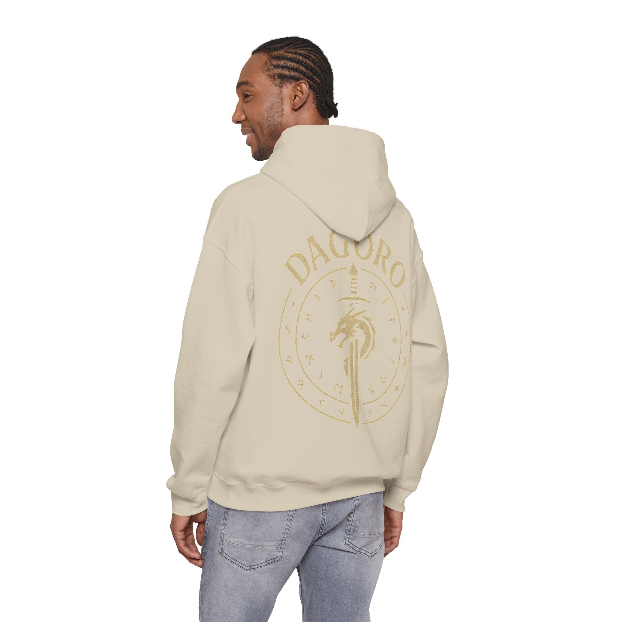 Dagoro Dragon Rune Mystic Hoodie — Nordic Runic Fantasy Hoodie