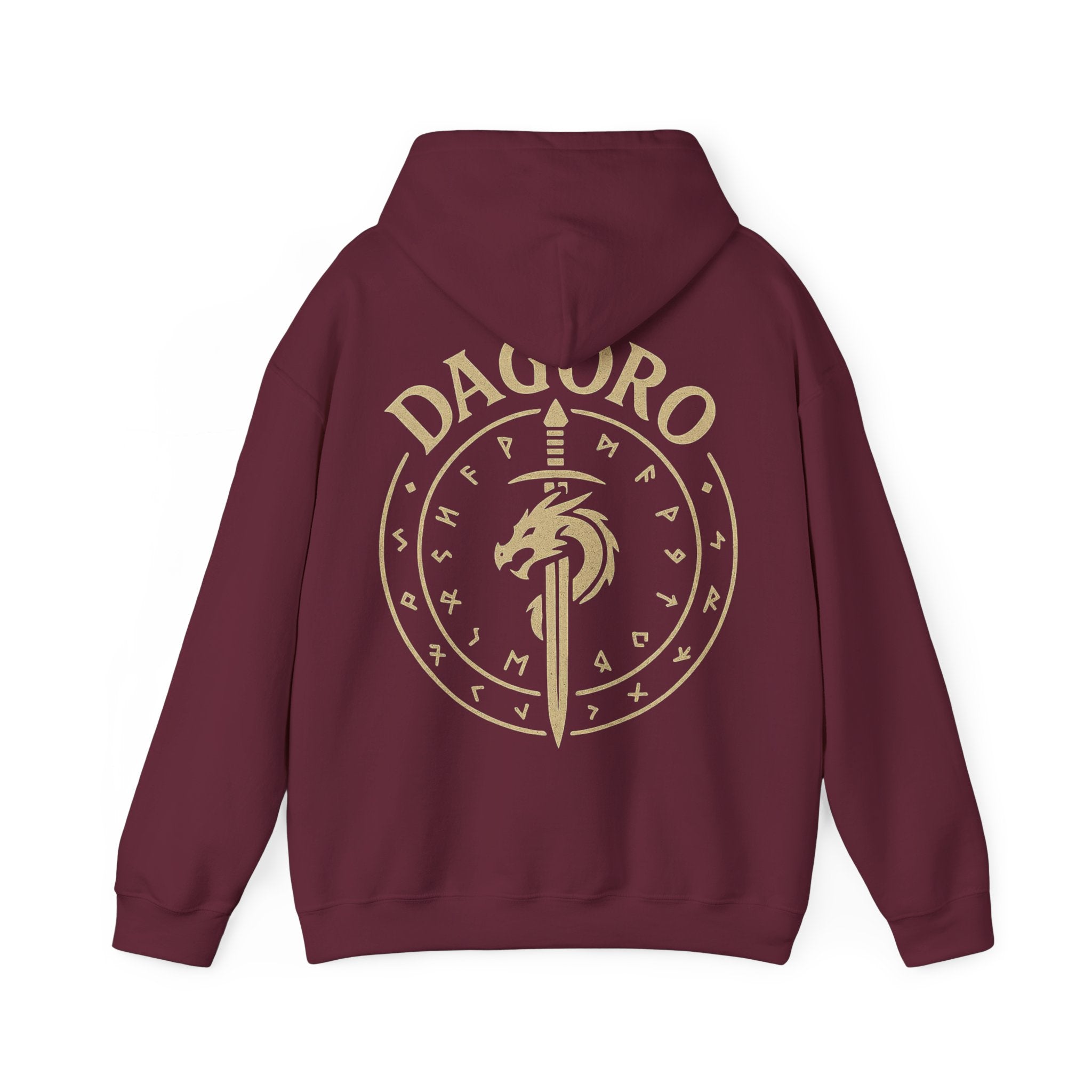 Dagoro Dragon Rune Mystic Hoodie — Nordic Runic Fantasy Hoodie