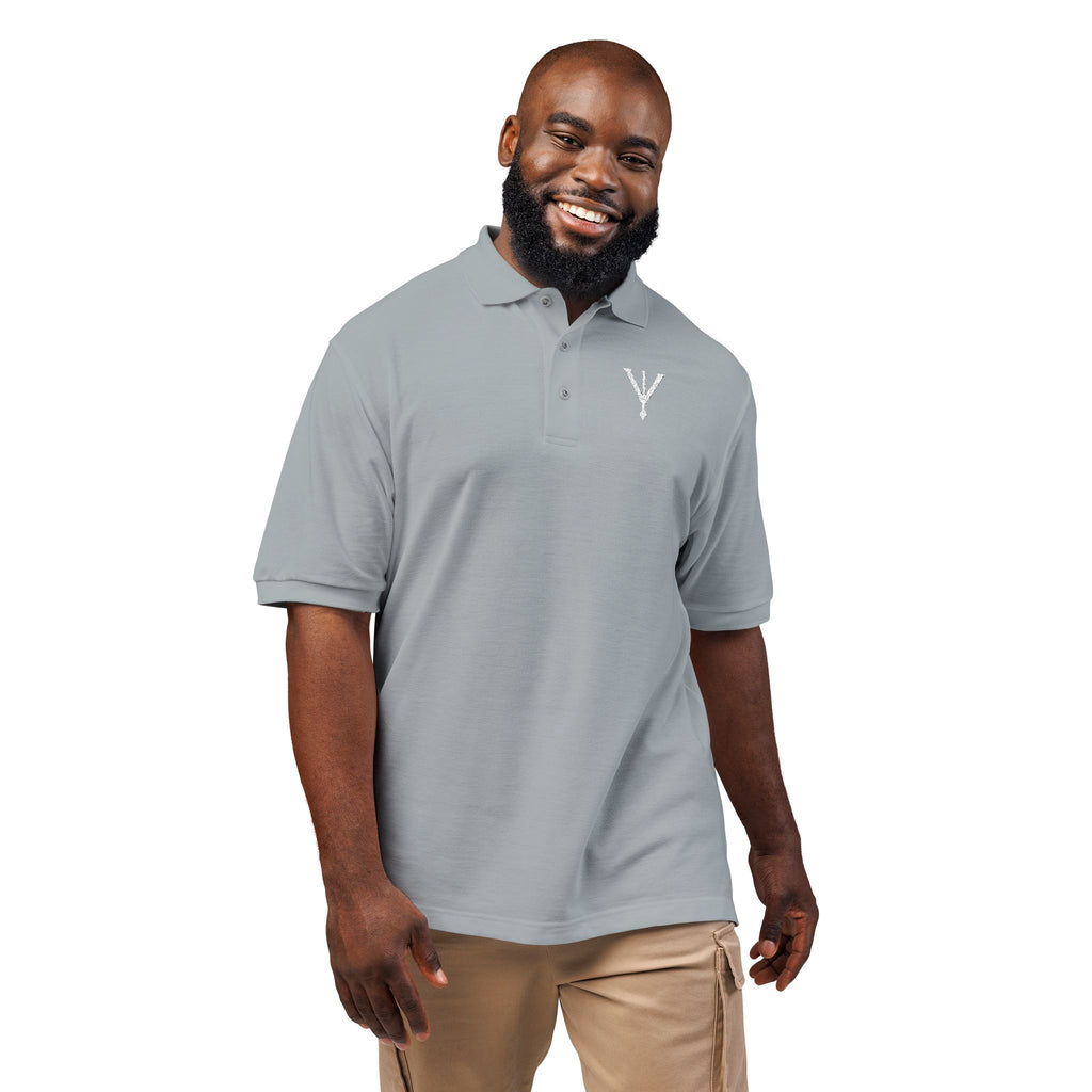 Minimalist Unisex Polo Shirt - Casual Chic Premium Grey Polo with Subtle Logo
